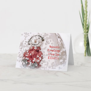 Sneeuwman in de Kaart van de Waterverf van het