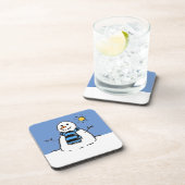 Sneeuwman in de zonneschijn bier onderzetter (Rechterzijde)