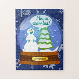 Sneeuwman in een sneeuwWereldbol Legpuzzel