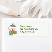 Sneeuwman in het groen etiket (Insitu)