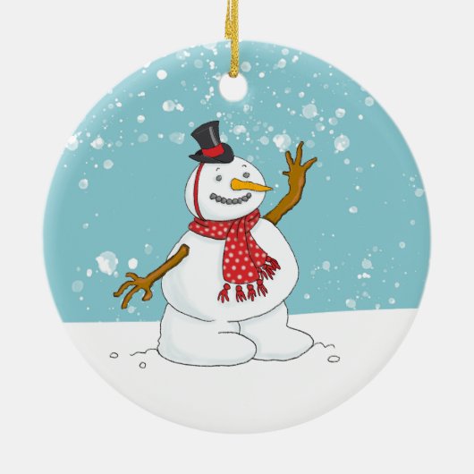 Sneeuwman in het Ornament (Achterkant)