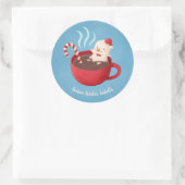 Sneeuwman in Red Cup Warm Wishes Kerst stickers (Tas)