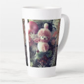 Sneeuwman Kerst Latte Mok (Rechterhoek)