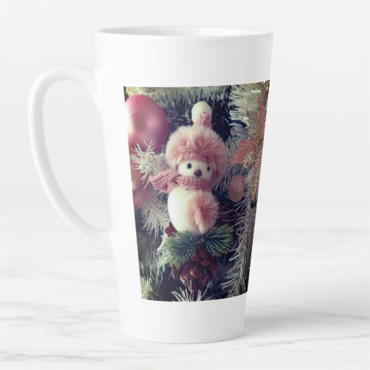 Sneeuwman Kerst Latte Mok (Links)