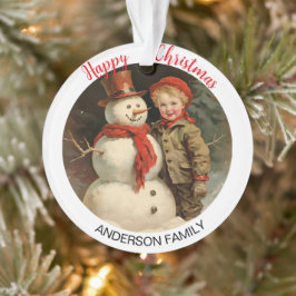 sneeuwman kerst ornament