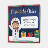 Sneeuwman Kerst Ornament (Links)