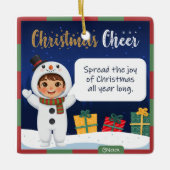 Sneeuwman Kerst Ornament (Voorkant)