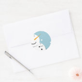 Sneeuwman Kerst sticker Label, naar: Van: (Envelop)