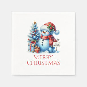 Sneeuwman Kerstfeest Servetten