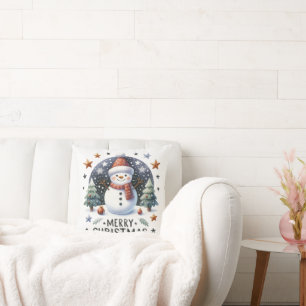 Sneeuwman Kerstmis Kussen