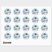 Sneeuwman Kerstmis Sticker (Vel)