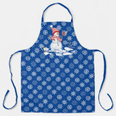 Sneeuwman Kerstmis Vakantie Leuke Gift Oma Mam Schort (Voorkant)