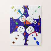 Sneeuwman Kerstmis Winter Puzzel (Verticaal)