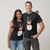 Sneeuwman Kerstmis Zonnebril T-shirt (Unisex)
