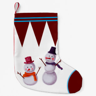 Sneeuwman kleine kerstkous kerstsok