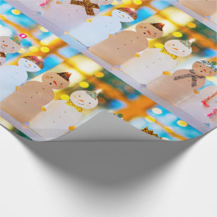 Sneeuwman Leuk Elegant Kerstmis Cadeaupapier