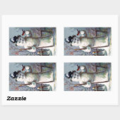 Sneeuwman met Bird en Top Hat  Sticker (Vel)