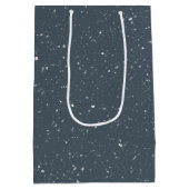 Sneeuwman met een vrolijk kerstbord medium cadeauzakje (Achterkant)