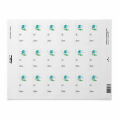 Sneeuwman met gestreepte muts etiket (Full Sheet)