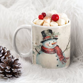  sneeuwman met kerstbloemen koffie Mok