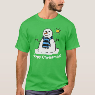 Sneeuwman met Prettig Kerstfeest! T-shirt