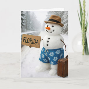 Sneeuwman met verjaardag lift naar Florida Kaart