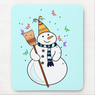 Sneeuwman Mousepad vieren Muismat