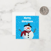 Sneeuwman Notitiekaartje (Voorkant / Achterkant in situ)