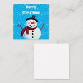 Sneeuwman Notitiekaartje (Voorkant / Achterkant)