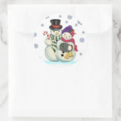 Sneeuwman paar sticker (Tas)