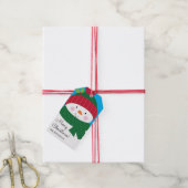 Sneeuwman Persoonlijk Cadeaulabel (Met Touw)