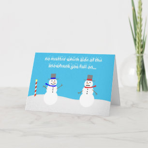 sneeuwman politiek feestdagen kaart
