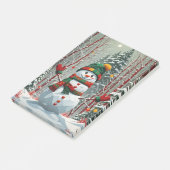 Sneeuwman Post-it® Notes (Schuin)