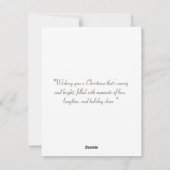 Sneeuwman Prettig Kerstfeest Eenvoudig Schattig Mo Feestdagenkaart (Achterkant)