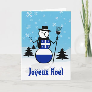 Sneeuwman Quebec van Canada van Kerstmis van Noel Feestdagen Kaart