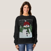 Sneeuwman Red Beanie Ugly Christmas Sweater (Voorkant volledig)
