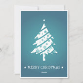 Sneeuwman & Rendier Feestdagenkaart (Achterkant)