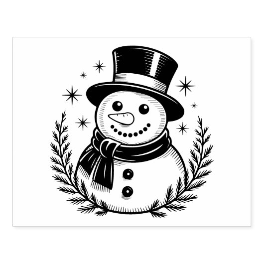 Sneeuwman Rubberstempel (Afrduk)