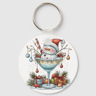 Sneeuwman Santa Marguerita Tijd Sleutelhanger