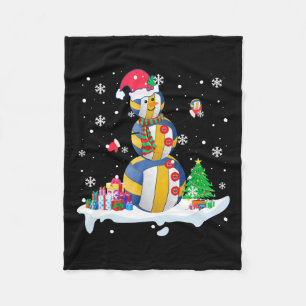 Sneeuwman Santa Volleybal Spelen Golf Xmas Player Fleece Deken