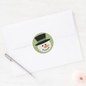 SNEEUWMAN SCHATTIGE GEZICHT STICKERS (Envelop)