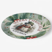 Sneeuwman Schattige Kerst Wishes Papier Bord (Gekanteld)