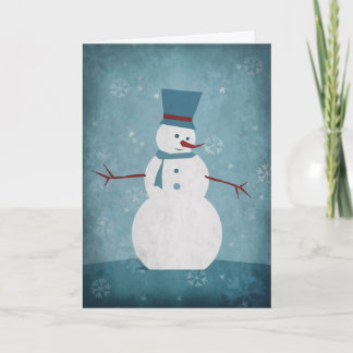 Sneeuwman / seizoensgroeten feestdagen kaart