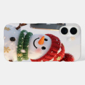 Sneeuwman Selfie iPhone 16 Hoesje (Achterkant (horizontaal))