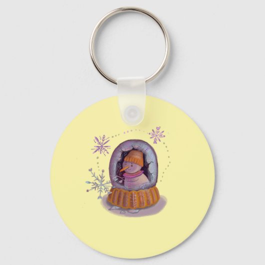 sneeuwman sleutelhanger (Voorkant)