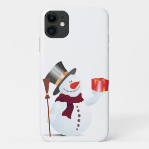 Sneeuwman / Sneeuwpop voor Kerstmis iPhone 11 Hoesje