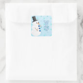 Sneeuwman Sneeuwvlok Kerstmis Quote Sticker (Tas)
