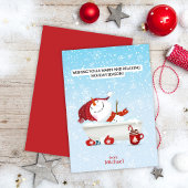 Sneeuwman Soaking Christmas Kaart