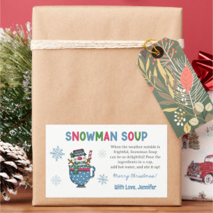 Sneeuwman Soep Recept Sneeuwman Soep Favor Label