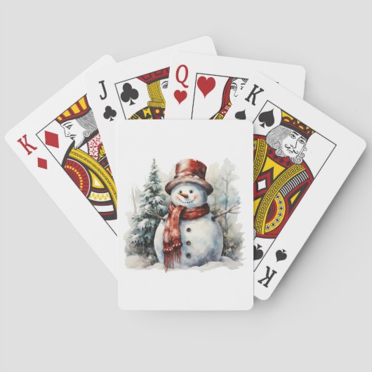 Sneeuwman speelkaarten (Achterkant)